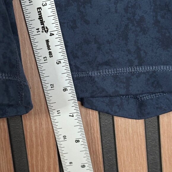 Yogalicious Biker Shorts XS Womens Blue Abstract Marble Pull On Yoga Stretch - Picture 5 of 6